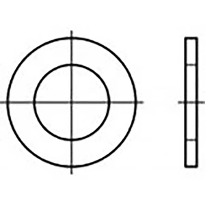 podložka plochá 4.3 mm 8 mm   Ušlechtilá ocel V4A  A4 200 ks TOOLCRAFT  TO-6854751