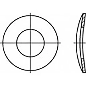 TOOLCRAFT  TO-6854583 podložka pérová Vnútorný Ø: 8 mm  DIN 137   Ušlechtilá ocel V2A  A2 100 ks