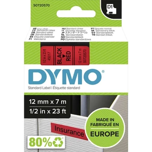 páska do štítkovača  DYMO D1 45017  Farba pásky: červená Farba písma:čierna 12 mm 7 m