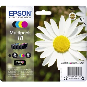Epson Ink T1806, 18 originál kombinované balenie čierna, zelenomodrá, purpurová, žltá C13T18064012