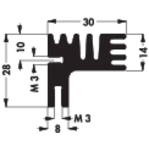 Fischer Elektronik SK 125 50 SA chladič 8.1 K/W (d x š x v) 50 x 30 x 28 mm