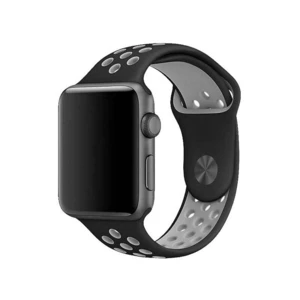 Remienok COTEetCI na Apple Watch 38/40/41 mm, sportovní, děrovaný (WH5216-BK-GY) čierny/sivý Sportovní děrovaný silikonový náramek pro chytré hodinky 