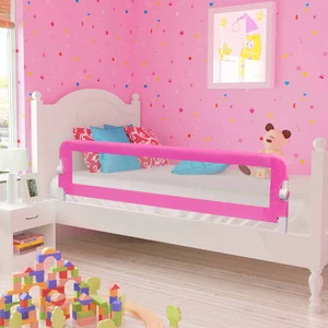 [EU Direct] vidaxl 276086 Toddler Safety Bed Rail 2 pcs Pink 150x42 cm Fabric Polyester Children's Bed Barrier Fence Fol