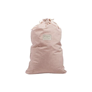 Látkový vak na bielizeň s prímesou ľanu Really Nice Things Bag Rose, výška 75 cm
