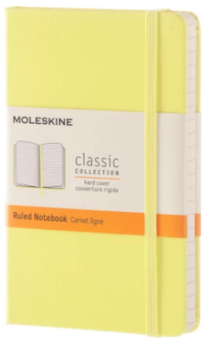 Moleskine - zápisník - linkovaný, žlutý S