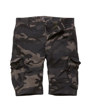 Kraťasy Rowing Vintage Industries® - Dark Camo (Farba: Black Camo, Veľkosť: 3XL)