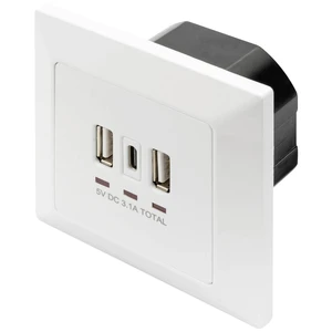 Digitus DA-70618  USB nabíjacia zásuvka do steny  s USB  biela
