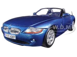 BMW Z4 Convertible Blue Metallic 1/24 Diecast Model Car by Motormax