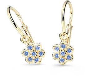 Cutie Jewellery Zlaté dětské náušnice C2746-10-X-1 světle modrá