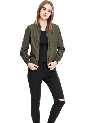 Women's Light Bomber Jacket - Dark Olive