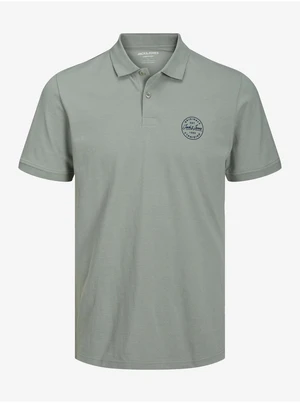 Green Mens Polo T-Shirt Jack & Jones Shark - Men