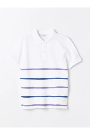 LC Waikiki Striped Polo Neck Short Sleeve Boys T-Shirt