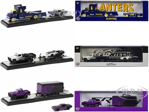 Auto Haulers Set of 3 Trucks Release 71 Limited Edition to 9600 pieces Worldwide 1/64 Diecast Models by M2 Machines