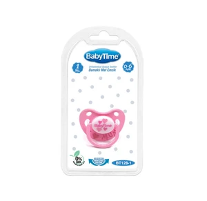 Pink color checkered matte pacifier