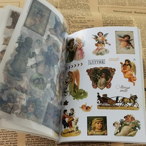 20Pcs Vintage Flower Fairy Decorative PET Sticker Book Scrapbooking Label Diary Stationery Album Retro Collector Journal Planner