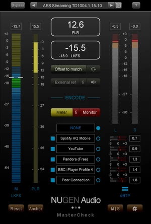 Nugen Audio MasterCheck Mastering software (Digitálny produkt)