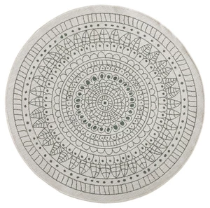 Kusový koberec Twin-Wendeteppiche 103103 creme grün-200x200 (průměr) kruh