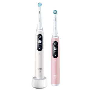 Oral-B iO-6 Bílý a růžový elektrický zubní kartáček 2 ks