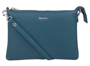 SEGALI Dámská kožená crossbody kabelka A6B Rain Storm