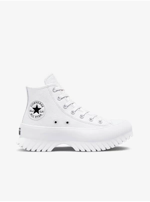 White Women's Leather Ankle Sneakers Converse - Women