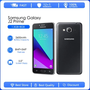 Samsung Galaxy J2 Prime Refurbished-Original G532F Dual Sim Card 8GB ROM 1.5GB RAM 8MP Wifi Quad Core 5.0"touch screen phone