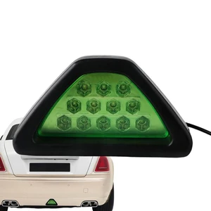 Triangle Rear Stop Light Rear Tail Lamp Brake Stop Light Fog Lamp Warning Light Triangle 12V Universal Brake Light LED For