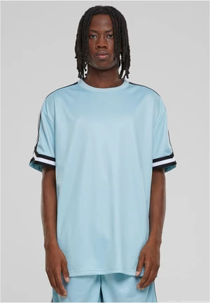 Pánské tričko Oversized Stripes Mesh - oceánově modré