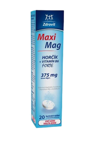 Zdrovit MaxiMag Horčík Forte + Vitamín B6 20 šumivých tabliet