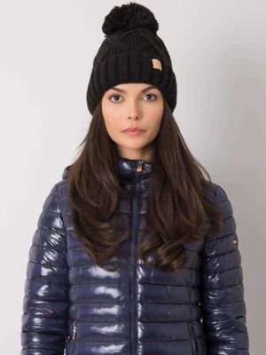 Black warm winter cap