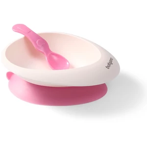 BabyOno Be Active Bowl with a Spoon jídelní sada Pink 6 m+ 1 ks