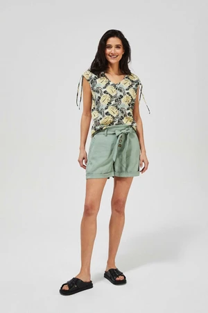 Viscose shorts with tie