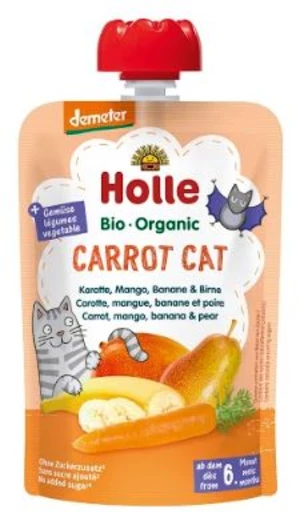 Holle Bio pyré - Carrot Cat- Mrkev, mango, banán a hruška 100 g