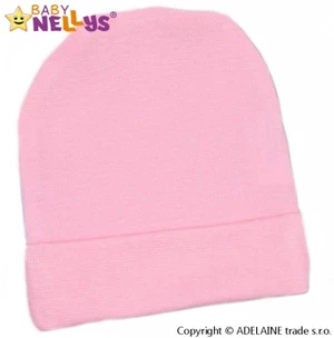 Baby Nellys Novorozenecká čepička  - sv. růžová, vel. 68 (3-6m)