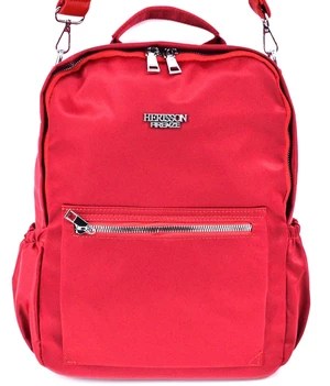 Moderní dámský/dívčí batoh a kabelka - červená