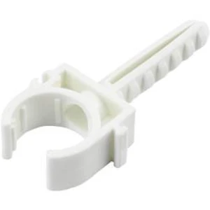 Upevňovací příchytka TRU COMPONENTS 93013c1195, zástrčný, 20 mm (max), bílá, 1 ks