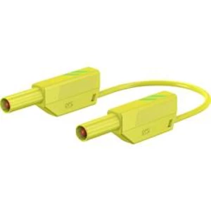 Stäubli SLK425-E/N bezpečnostní měřicí kabely [lamelová zástrčka 4 mm - lamelová zástrčka 4 mm] zelená, žlutá, 2.00 m