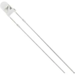LED s vývody HuiYuan 3034Y1C-DSD-E, typ čočky kulatý, 3 mm, 40 °, 20 mA, 4000 mcd, červená