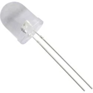 LED s vývody HuiYuan 10034R1C-CSE-E, typ čočky kulatý, 10 mm, 25 °, 20 mA, 8500 mcd, červená