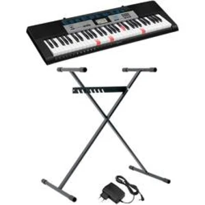 Klávesy Casio LK-136SET vč. síťového adaptéru, vč. stativu, osvětlená tlačítka