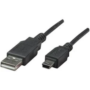 USB 2.0 kabel Manhattan 333375-CG, 1.80 m, černá