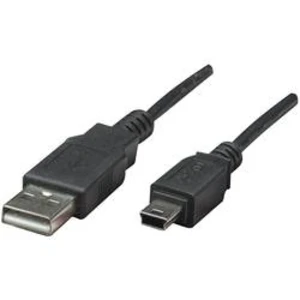 USB 2.0 kabel Manhattan 333375-CG, 1.80 m, černá