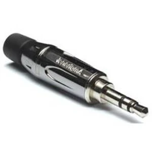 Jack konektor 3.5 mm Amphenol KS3PC-AU zástrčka, rovná, černá, chrom, 1 ks, stereo