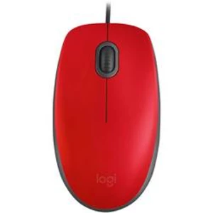 Optická Wi-Fi myš Logitech M110 SILENT 910-005489, integrovaný scrollpad, červená