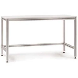 Manuflex AA3112 Box stolní hliník s linoleum deska pro vertikální činnosti, Šxhxv = 2000 x 800 x 900-917 mm