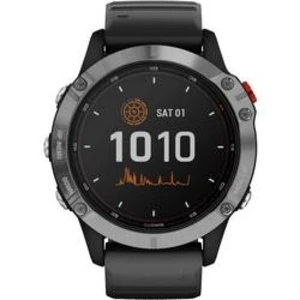 Chytré hodinky Garmin fēnix 6 Solar, černá, stříbrná