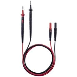 Testo 0590 0012 sada bezpečnostních měřicích kabelů [zástrčka 4 mm - zkušební hroty, lamelová zástrčka 4 mm] černá, červená, 1.25 m