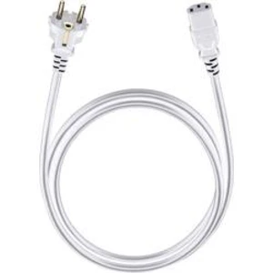 Napájecí kabel Oehlbach 17044, [1x zástrčka s ochranným kontaktem - 1x IEC C13 zásuvka 10 A], 3.00 m, bílá