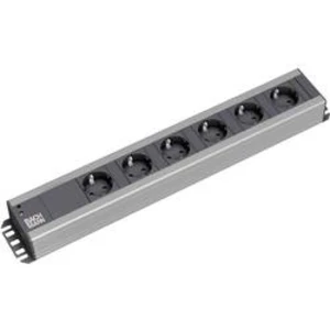 Zásuvková lišta Bachmann Electric, 300000, 6 zásuvek, černá/antracit