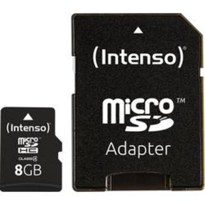 Pamětová karta microSDHC Intenso 8GB, Class 4, SD adaptér