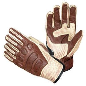 Kožené moto rukavice W-TEC Retro Gloves  hnědo-béžová  XL